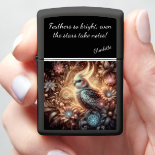 Mystical Cockatiel in an Enchanted Paradise 2 Zippo Lighter