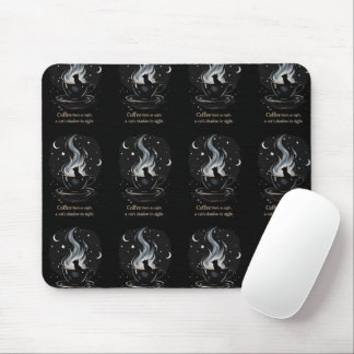 Mystical Coffee Cat Mouse Pad