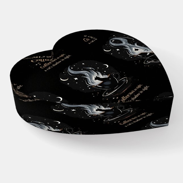  Mystical Coffee Cat Paperweight (Angled)