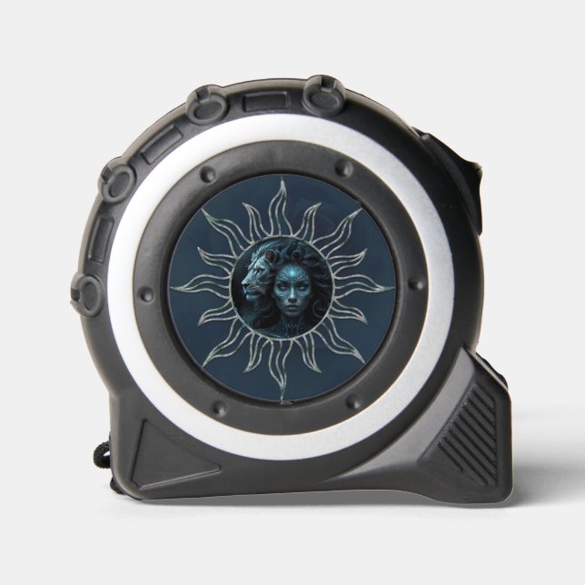 Mystical connection,  mystical woman and the lion. tape measure (Front)