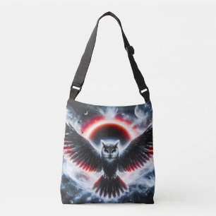 Mystical Cosmic Celestial Owl Crossbody Bag
