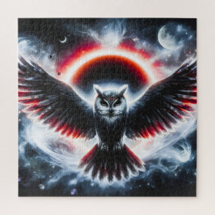 Mystical Cosmic Celestial Owl Jigsaw Puzzle