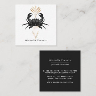 Mystical Cosmic Crab Square Business Card