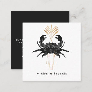 Mystical Cosmic Crab Square Business Card