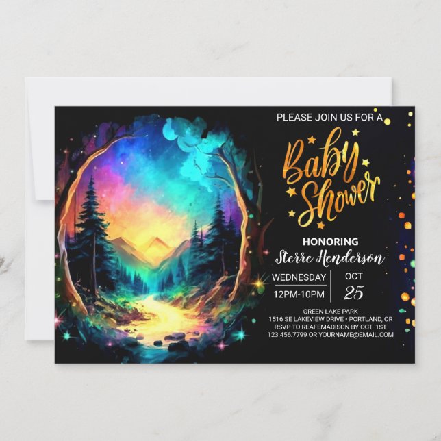 Mystical Cottage Grove Baby Shower Invitation (Front)