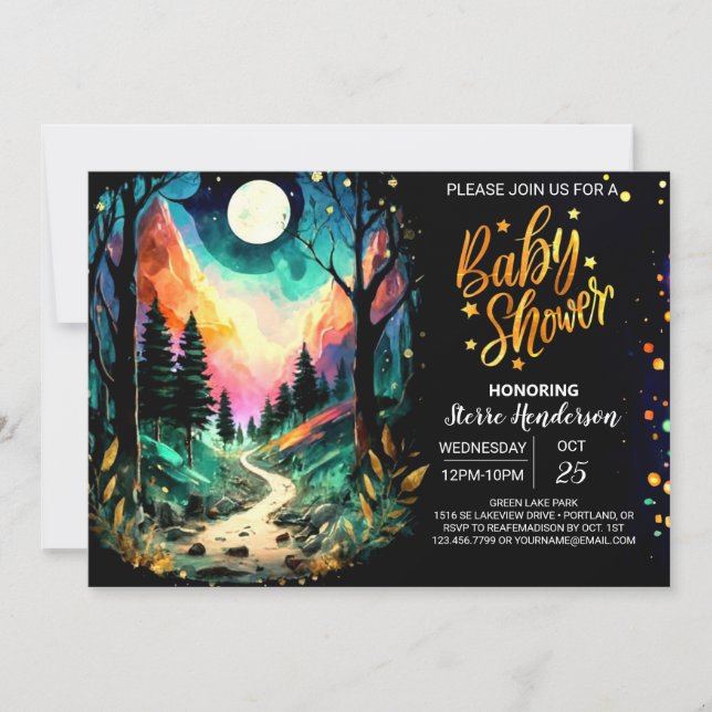 Mystical Cottage Grove Baby Shower Invitation (Front)