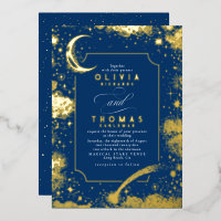 Mystical Crescent Moon Starry Night Boho Wedding