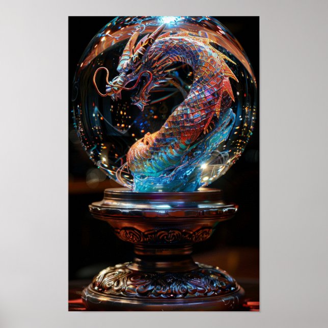 Mystical Crystal Ball with Dragon Soul Print (Front)