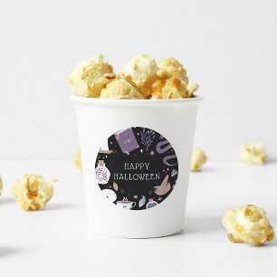 Mystical Crystal Boho Halloween Classic Round Sticker