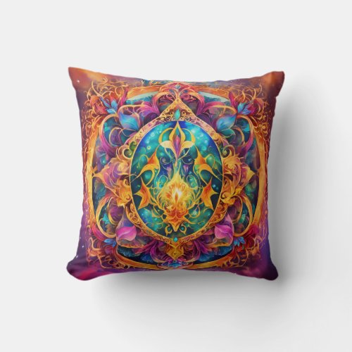 Mystical Crystal Cluster Enchantment Pillow