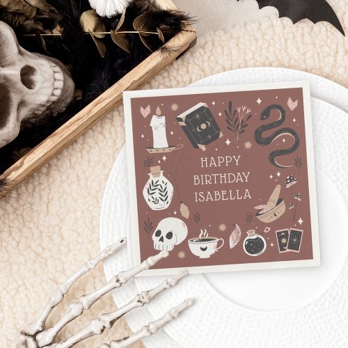 Mystical Crystal Fortune Teller Birthday Party Napkins