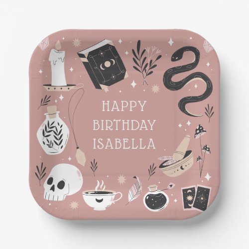 Mystical Crystal Fortune Teller Birthday Party Paper Plates