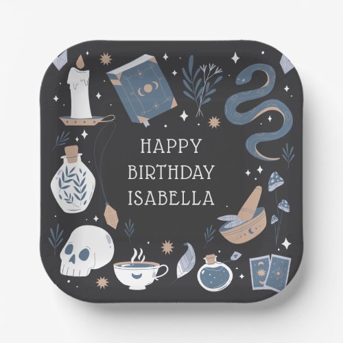 Mystical Crystal Fortune Teller Birthday Party Paper Plates