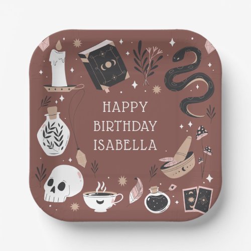 Mystical Crystal Fortune Teller Birthday Party Paper Plates