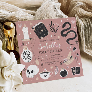 Mystical Crystal Fortune Teller Sweet Sixteen Invitation