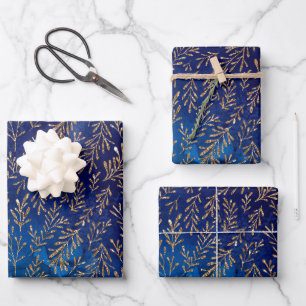 Mystical Dark Mermaid Scales & Ocean Trident illow Wrapping Paper Sheets