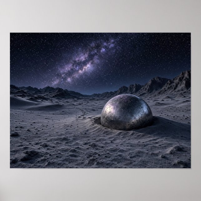 Mystical Desert Night Scene Poster (Front)
