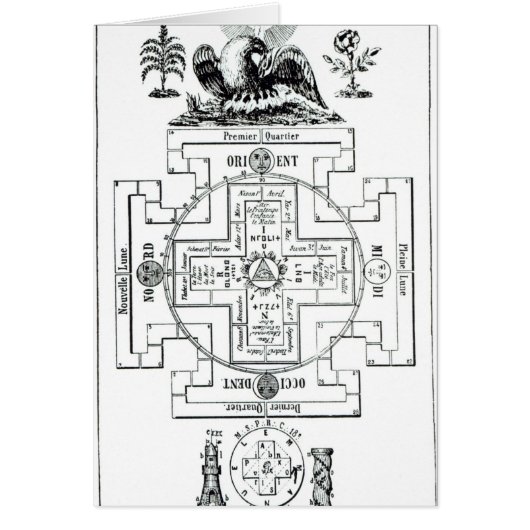 Mystical diagram of Solomon's Cards (Front)