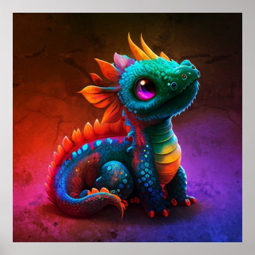 Mystical Dragon Ai Poster