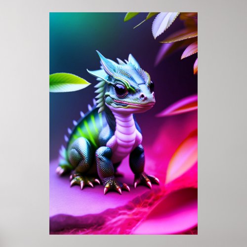 Mystical Dragon Ai Poster