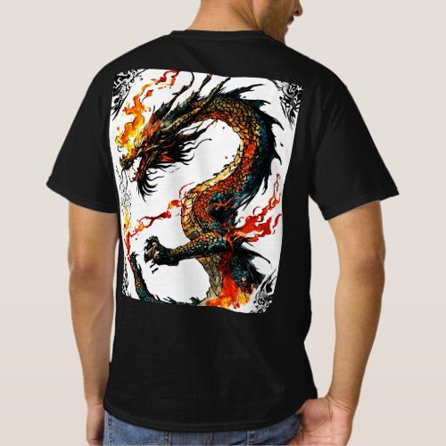 Mystical Dragon Art T_Shirt _ Enchanting and Bold