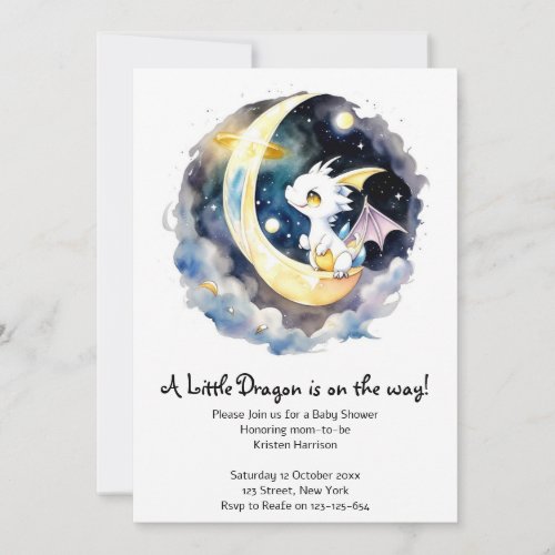 Mystical Dragon Baby Shower Invitation