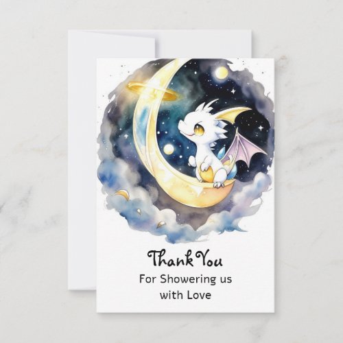 Mystical Dragon Baby Shower Thank You Card