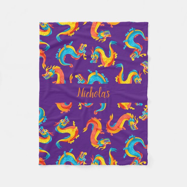 Mystical Dragon Blanket For Fantasy Lovers (Front)