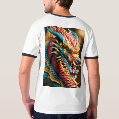 Mystical Dragon Emboss T_Shirt