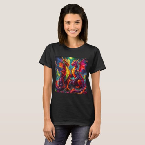Mystical Dragon King and Queen T_Shirt