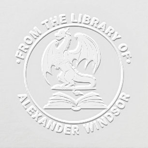 Mystical Dragon on Book #11 Library Book Name Embosser