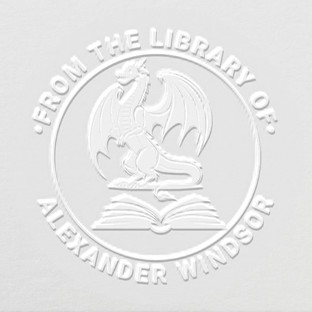 Mystical Dragon on Book #11 Library Book Name Embosser (Design)