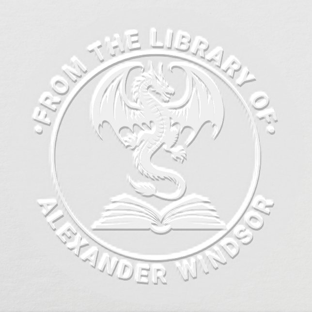 Mystical Dragon on Book #8 Library Book Name Embosser (Design)