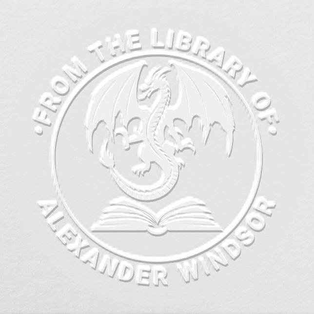 Mystical Dragon on Book #9 Library Book Name Embosser (Design)