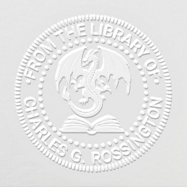 Mystical Dragon on Book #9N Library Book Name Embosser (Design)