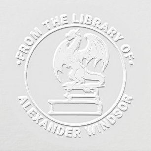 Mystical Dragon on Books #10 Library Book Name Embosser