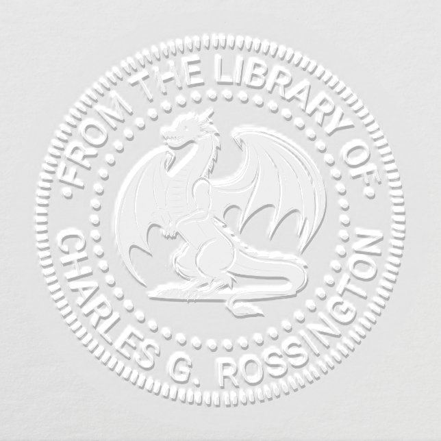Mystical Dragon Silhouette #10N Library Book Name Embosser (Design)