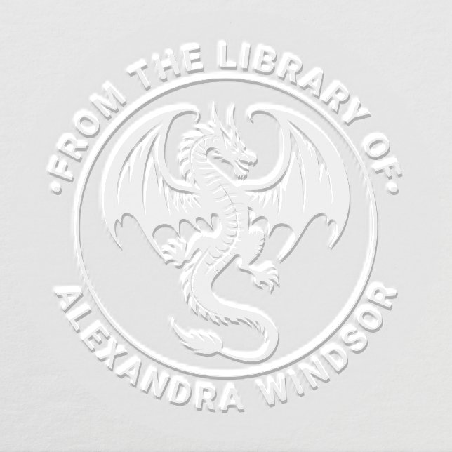 Mystical Dragon Silhouette #8 Library Book Name Embosser (Design)