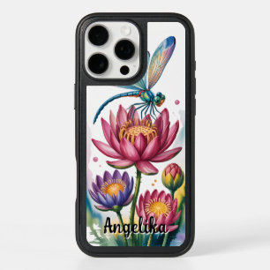 Mystical Dragonfly with Lotus Flowers and Summer iPhone 16 Pro Max Case