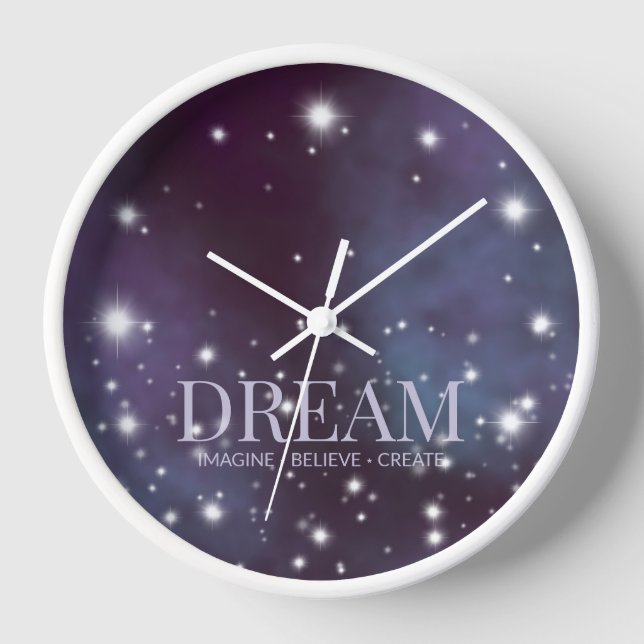 Mystical Dream Dusty Violet Clock (Front)