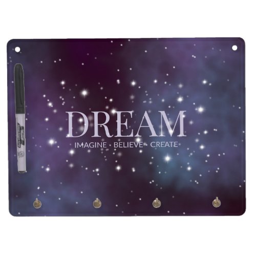 Mystical Dream Dusty Violet Dry Erase Board With Keychain Holder