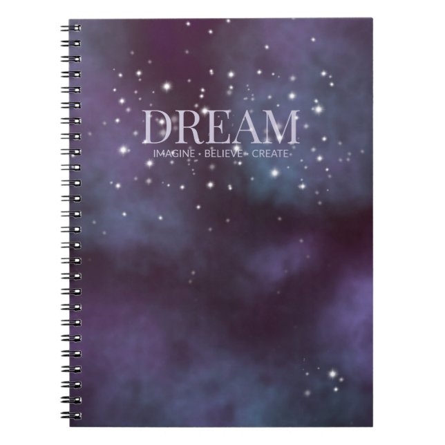 Mystical Dream Dusty Violet Notebook (Front)