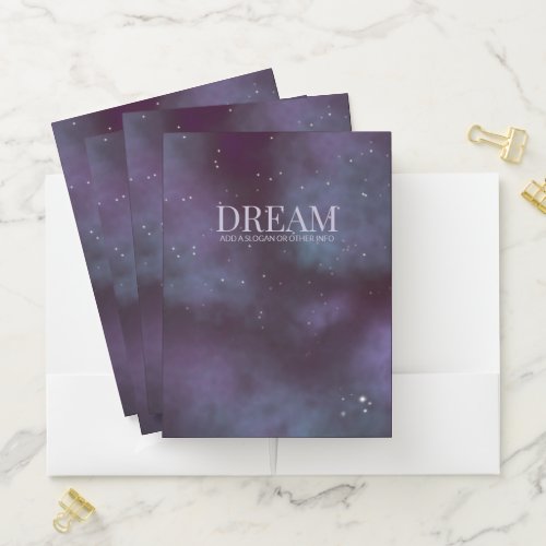 Mystical Dream Dusty Violet Pocket Folder