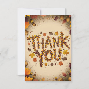Mystical Dreamy Autumn Fall Thank You Card