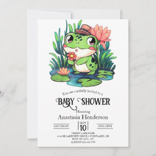 Mystical Dreamy Frog Baby Shower Invitation