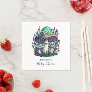 Mystical Dreamy Mushroom Baby Shower Napkins