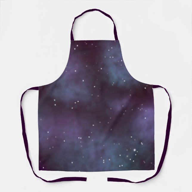 Mystical Dusty Violet Galaxy Apron (Front)