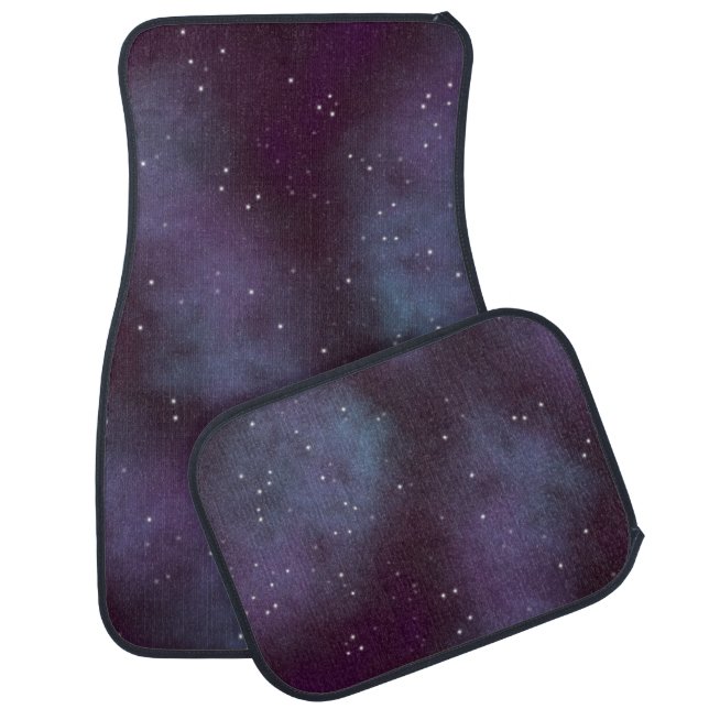 Mystical Dusty Violet Galaxy Car Floor Mat (Set)