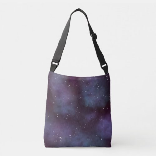 Mystical Dusty Violet Galaxy Crossbody Bag