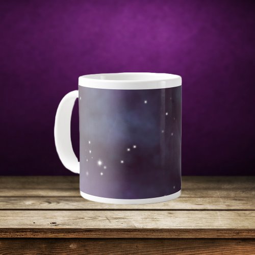 Mystical Dusty Violet Galaxy Giant Coffee Mug